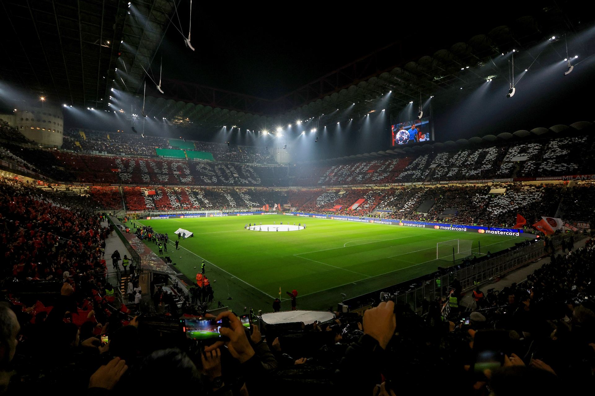 San Siro stadium tifo display