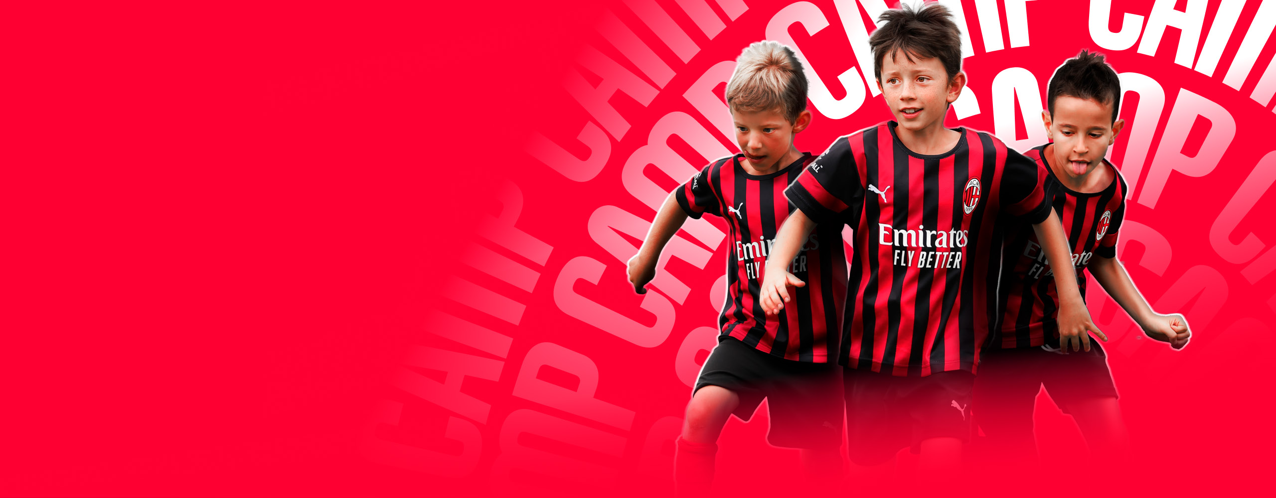Young footballers training at the AC Milan camp in Liverpool